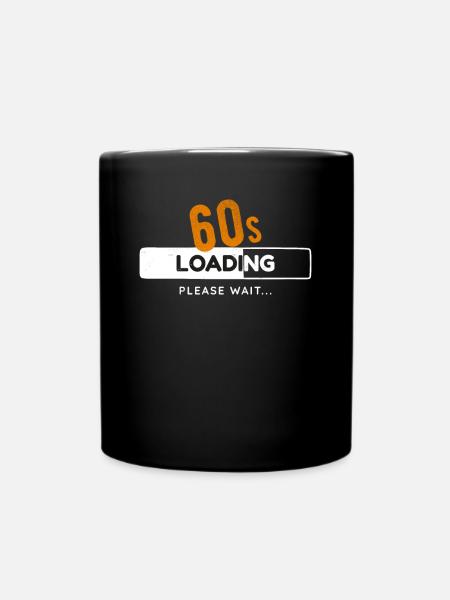 60th Birthday Sixty Years 60s Loading Bar Gaming - Full Colour Mug - black