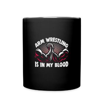 Arm Wrestler Design Armdrücken Arm Wrestling - Mug uni - noir - Devant
