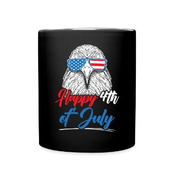 Amérique patriotique États-Unis Drapeau 4 juillet Amérique - Mug uni - noir - Devant