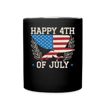 Amérique patriotique États-Unis Drapeau 4 juillet Amérique - Mug uni - noir - Devant