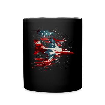 Amérique patriotique États-Unis Drapeau 4 juillet Américain - Mug uni - noir - Devant