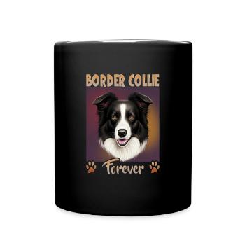 Hunde Spruch Border Collie Design - Tasse einfarbig - Schwarz - Vorne