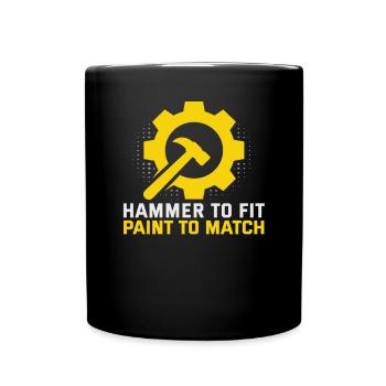 For cutting machine operators, CNC lathes and milling cutters - Full Colour Mug - black - Front