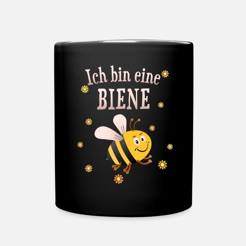 Biene - Tasse einfarbig - Schwarz
