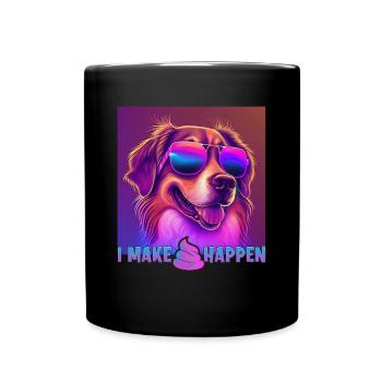 Hunde Australian Shepherd Hundeliebhaber Aussie - Tasse einfarbig - Schwarz - Vorne