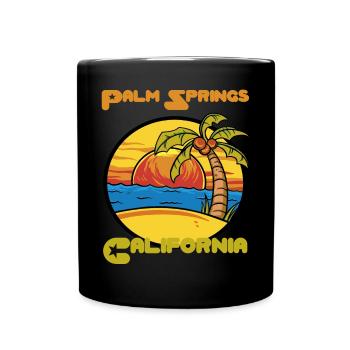 Palm Springs Sunset Vacances Californie Pa - Mug uni - noir - Devant
