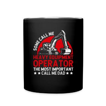 Construction machinery operator Excavator driver Excavator driver Construction workers - Full Colour Mug - black - Front