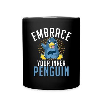 Pinguin Liebhaber Pinguin Geschenke - Tasse einfarbig - Schwarz - Vorne