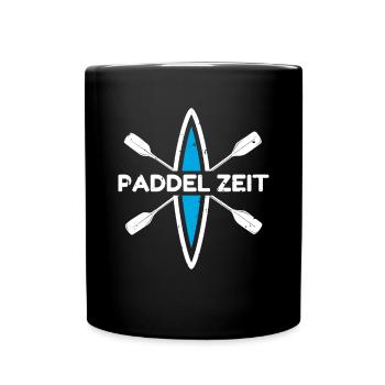 Paddel Zeit Shirt Geschenk Kajak Fahrer - Tasse einfarbig - Schwarz - Vorne