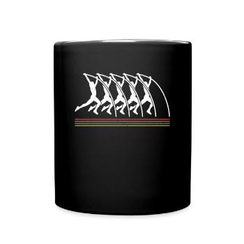 Vintage Retro Stabhochsprung Shirt Geschenk - Tasse einfarbig - Schwarz - Vorne