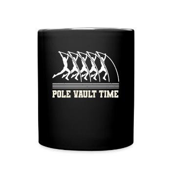 Vintage Retro Stabhochsprung Shirt Pole Vault Time - Full Colour Mug - black - Front