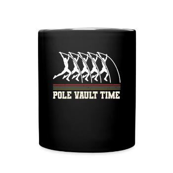 Vintage Retro Stabhochsprung Shirt Pole Vault Time - Full Colour Mug - black - Front