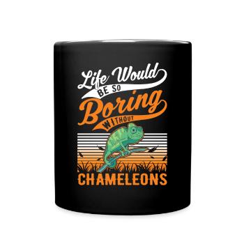 Caméléon Cadeau Caméléon - Mug uni - noir - Devant