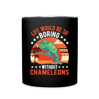 Caméléon Cadeau Caméléon - Mug uni - noir - Devant
