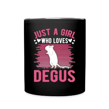 Degu Fille Arbuste Rat Forest Degu - Mug uni - noir - Devant
