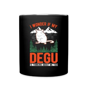 Degu owner shrub rat forest degu - Full Colour Mug - black - Front