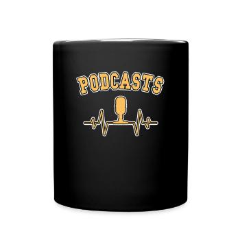Podcast Heartbeat - Full Colour Mug - black - Front