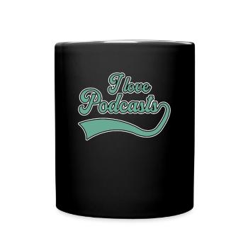 J’adore les podcasts - Mug uni - noir - Devant