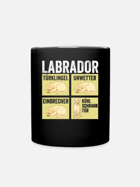 Hund Labrador - Tasse einfarbig - Schwarz
