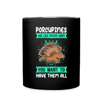 Porcs-épics Cadeau de porc-épic - Mug uni - noir - Devant