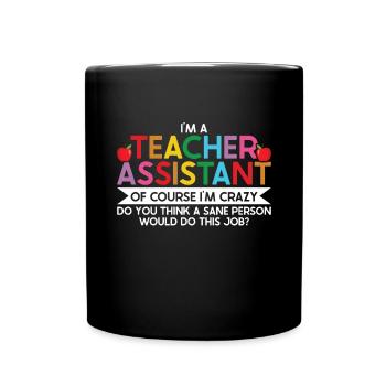 Teacher -Assistant Headmaster Teaching - Full Colour Mug - black - Front