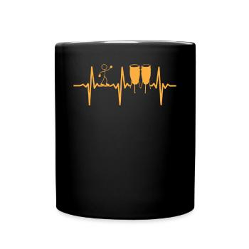 Conga Heartbeat Conga Instrument Conga Player - Full Colour Mug - black - Front
