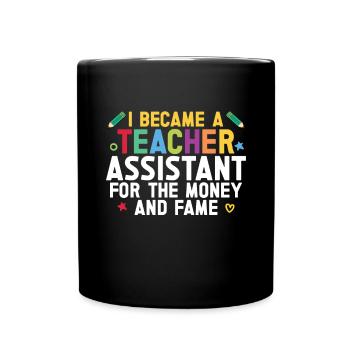 Teacher -Assistant Headmaster Teaching - Full Colour Mug - black - Front