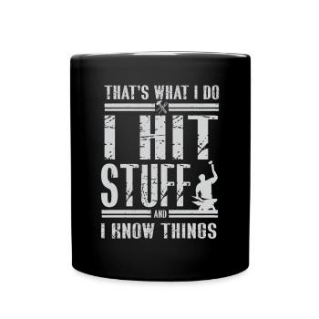 Lustiger Schmied Spruch & Schmieden - Tasse einfarbig - Schwarz - Vorne