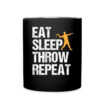 Bumerang Werfen Bumerang Werfer Spruch Geschenk - Tasse einfarbig - Schwarz - Vorne