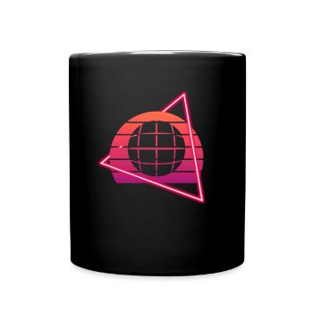 Boccia-Kugel Retro-Sonnenuntergang - Boccia-Kugel - Tasse einfarbig - Schwarz - Vorne