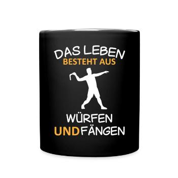 Bumerang Werfen Bumerang Werfer Spruch Geschenk - Tasse einfarbig - Schwarz - Vorne