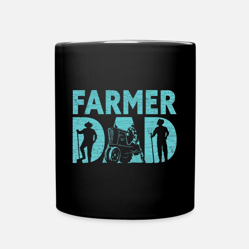 Landwirt Papa Geschenk - Tasse einfarbig - Schwarz