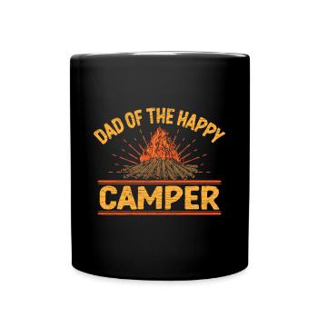 Papa Camper Camping - Tasse einfarbig - Schwarz - Vorne