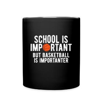 Drôle d’école de basket-ball est important BBallmärz tre - Mug uni - noir - Devant