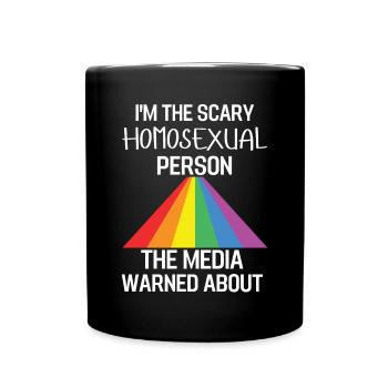 Drapeau arc-en-ciel Cadeau du mois de la fierté gaie LGBTQ - Mug uni - noir - Devant