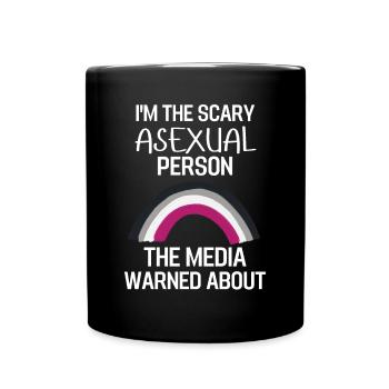 Ace Pride Month Regenbogen LGBTQ Geschenk Asexuell - Tasse einfarbig - Schwarz - Vorne