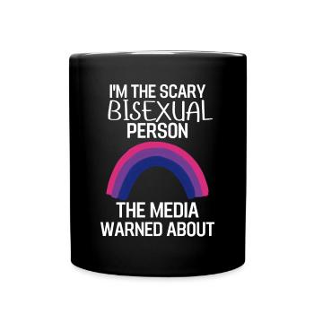 Bi Pride Month Regenbogen LGBT Geschenk Bisexuell - Tasse einfarbig - Schwarz - Vorne