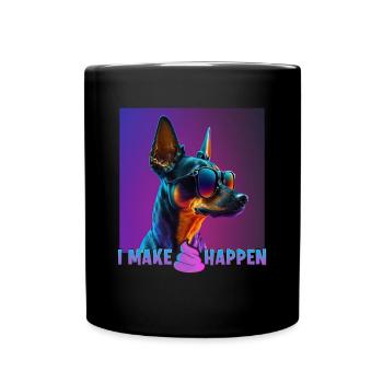 Dog Saying Zwergpinscher Design Dog Lovers - Full Colour Mug - black - Front