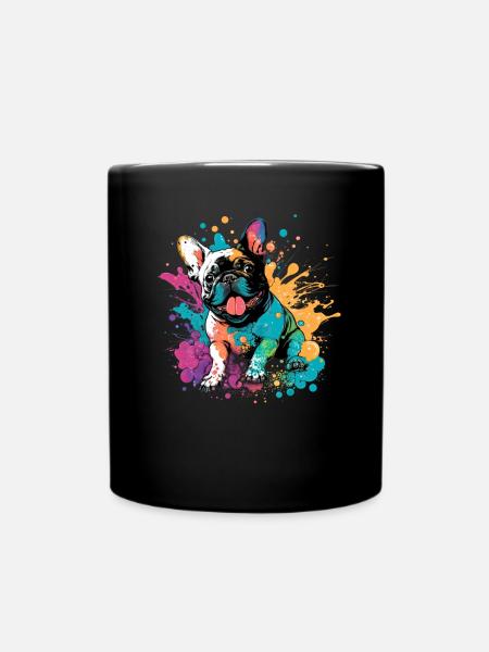 Hunde Französische Bulldogge Hundeliebhaber - Tasse einfarbig - Schwarz