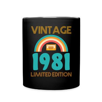 Born 1981 T-Shirt - Full Colour Mug - black - Front