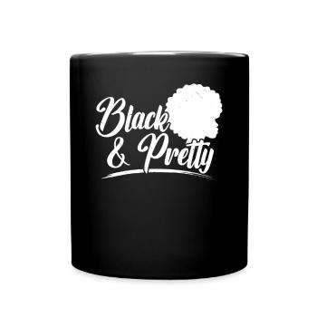 Black History Month Black & Pretty Afro Americans - Full Colour Mug - black - Front