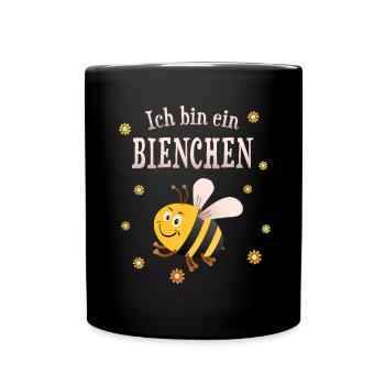 Biene Bienchen Imker Imkerin - Tasse einfarbig - Schwarz - Vorne