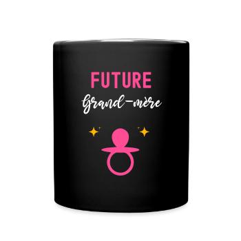 Future grand-mère cadeau annonce grossesse - Mug uni - noir - Devant