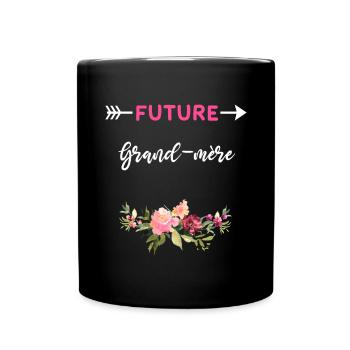 annonce grossesse cadeau Future grand-mère - Mug uni - noir - Devant