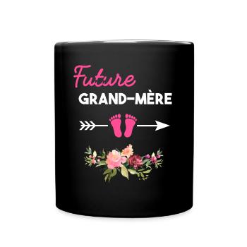 annonce grossesse pour Future grand-mère - Mug uni - noir - Devant