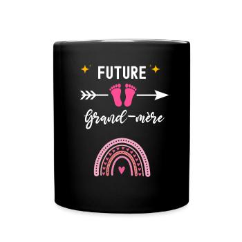 Future grand-mère cadeau naissance grand-mère - Mug uni - noir - Devant