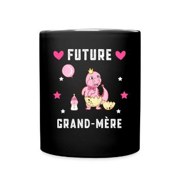 Future grand-mère dinosaure annonce grossesse - Mug uni - noir - Devant