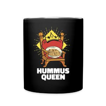 Drôle de houmous Reine des pois chiches - Mug uni - noir - Devant