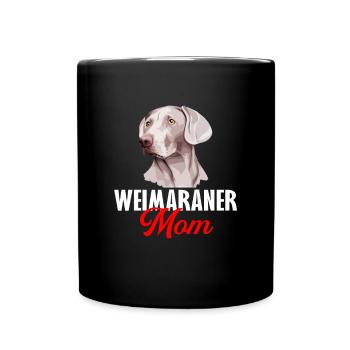 Weimaraner Mom, Weimaraner Dog - Full Colour Mug - black - Front