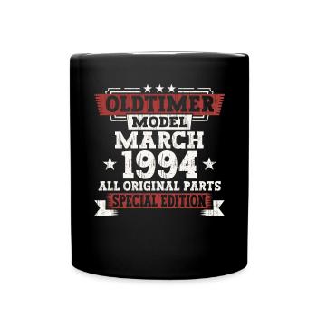 29th birthday man March Born 1994 Oldtimer - Full Colour Mug - black - Front